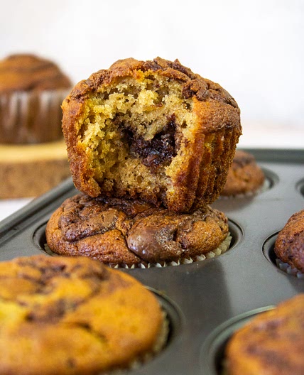 Banana Nutella Muffins