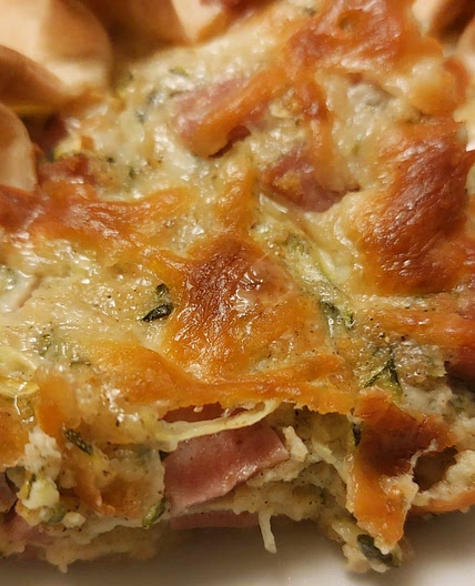 Savory pie - Mortadella, mozzarella and zucchini