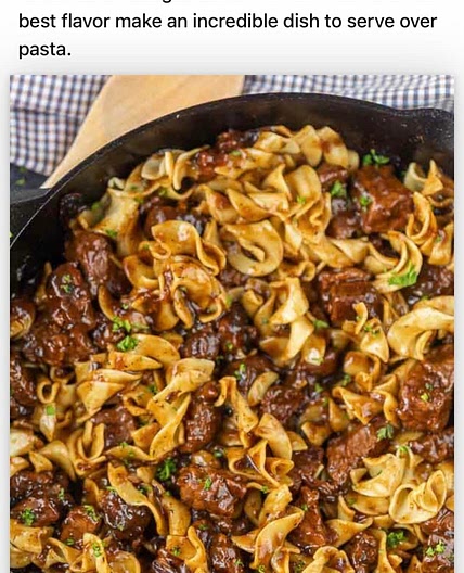 Beef tips n noodles