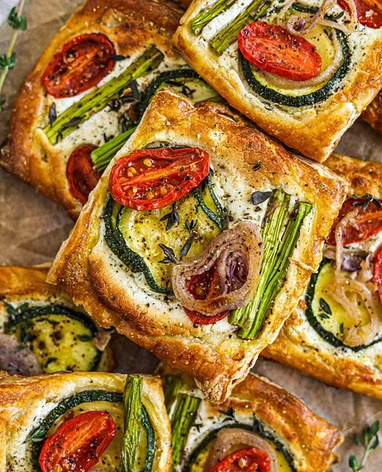 Puff Pastry Vegetable Tarts
