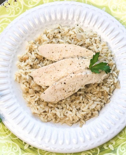 Healthy Baked Chicken & Rice Casserole