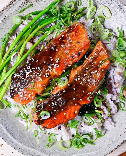 Pan Fried Japanese Teriyaki Salmon