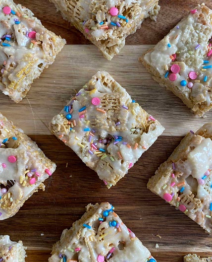 WIC Approved Birthday Cake Cereal Bars