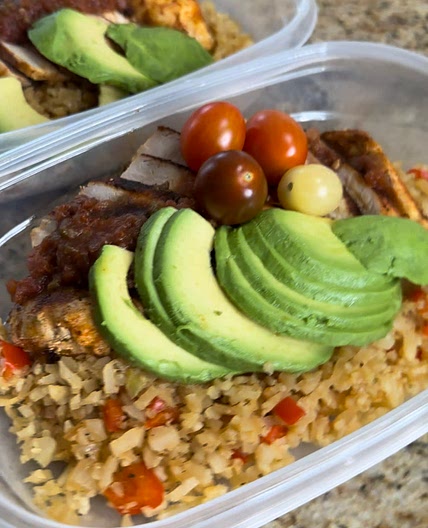 Cauliflower Rice with Blackened Chicken