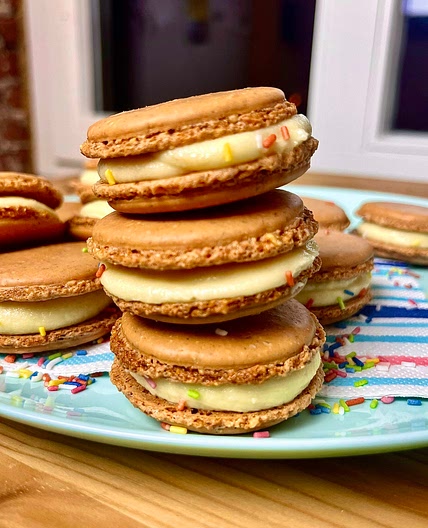 French Macarons with Creamy White Chocolate filling 