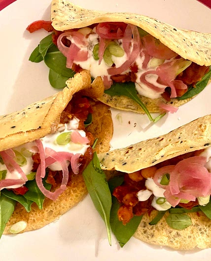 Indian Inspired Chickpea Tacos 