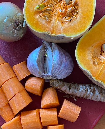 Hearty, antioxidant-rich pumpkin soup