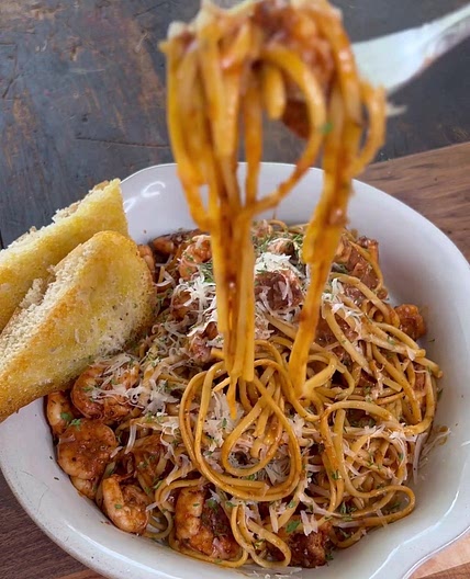 Bloody Mary Shrimp Pasta