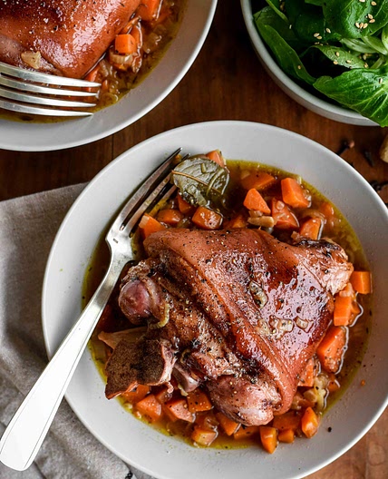 Beer-Braised Spiced Pork Shanks