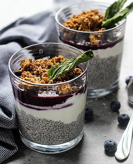 Blueberry Acai Chia Pudding