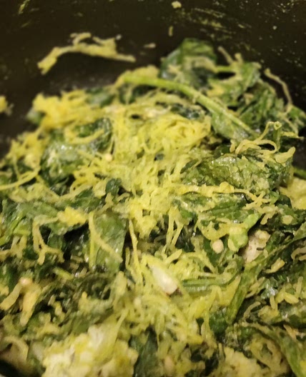 SPAGHETTI SQUASH WITH HEMP SEED PESTO