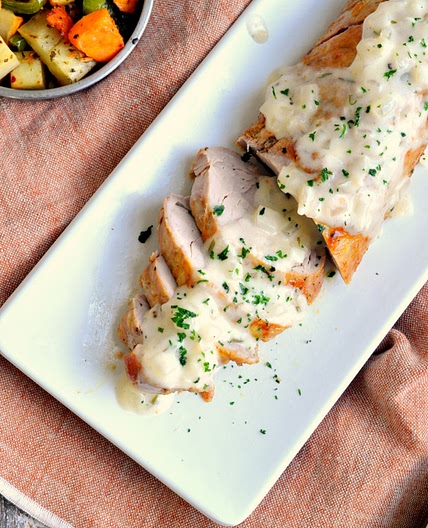 Pork Tenderloin with Creamy White Wine Sauce