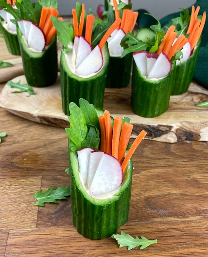 Hummus Cucumber Snack