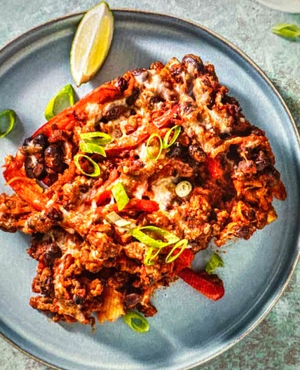 Mexican style beef loaded wedges