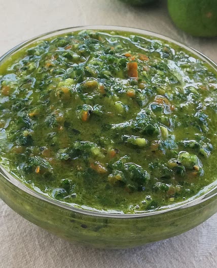 Kale Pesto with Bell Peppers