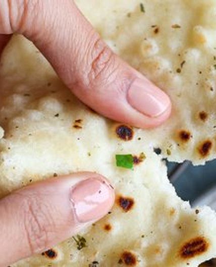 Herb & Garlic Homemade Vegan Naan