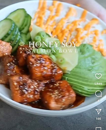 Honey Soy Salmon Bowls