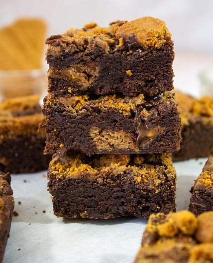 Fudgy Biscoff Brownies