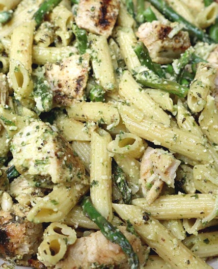 Protein Pesto Pasta W Grilled Lemon Chicken & Asparagua