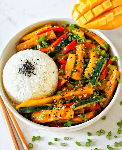 Sweet & Sour Mango Tofu