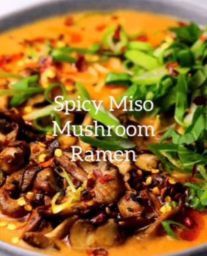 SPICY MISO MUSHROOM RAMEN 🍜