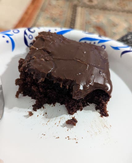 Grandma's Chocolate Sheek Cake - "Nana's Chocolate Bar Cookies"