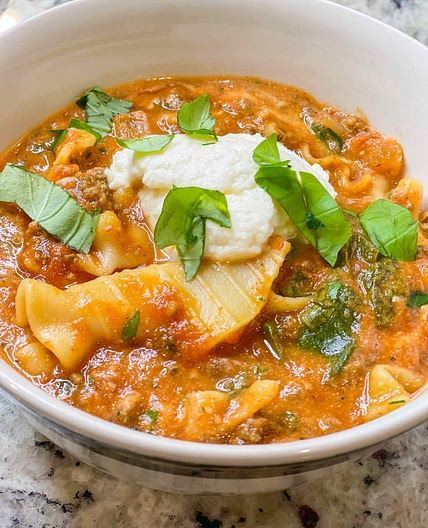 Crockpot Lasagna Soup 