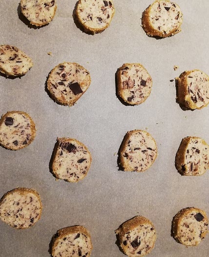 Salted Chocolate Chunk Shortbread Cookies