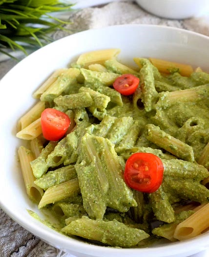 High-Protein Pesto Pasta
