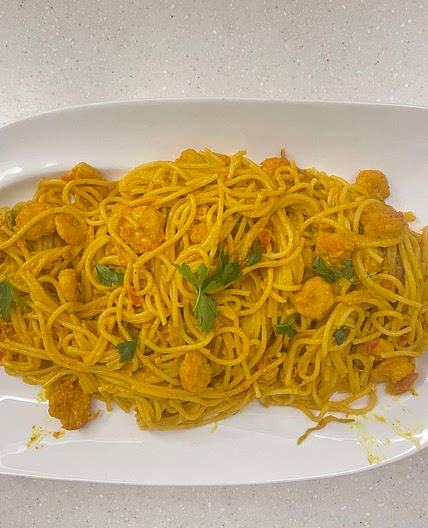 Spaghetti shrimp 🦐