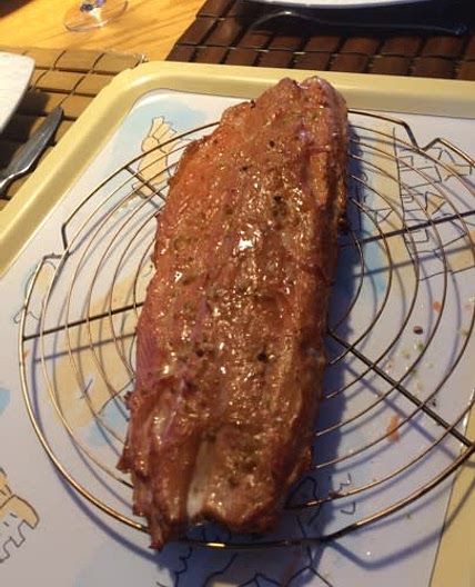 Saumon fumé a chaud vinaigrette au capres