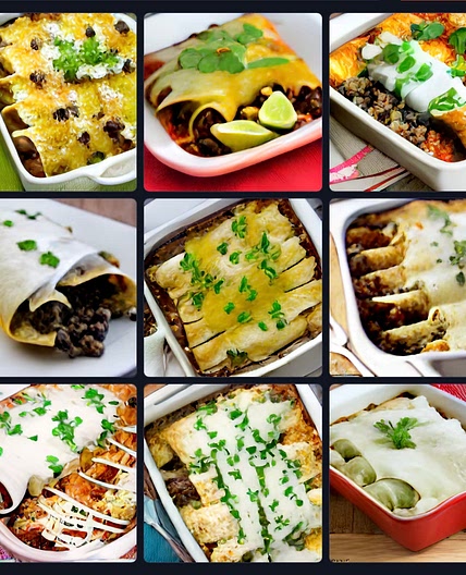 Artichoke and Black Bean Enchiladas