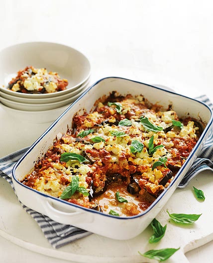Eggplant & cheese bake