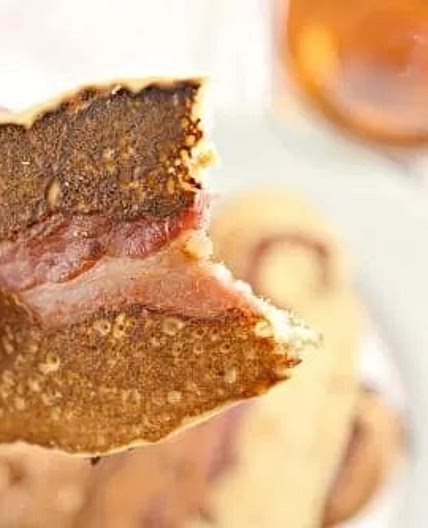 Keto Bacon Stuffed Pancake Strips