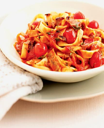 porcini & tomato tagliatelle