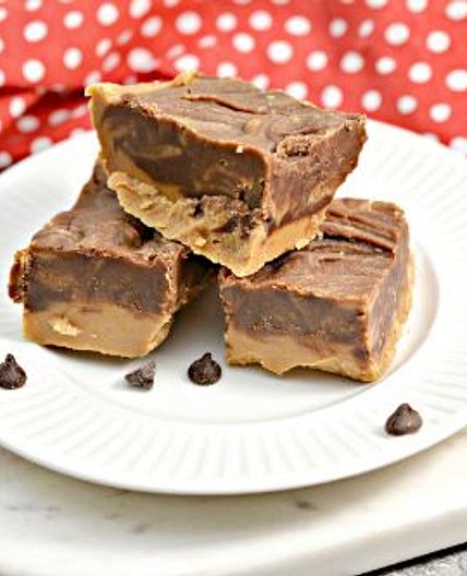 Keto Chocolate Peanut Butter Swirl Fudge
