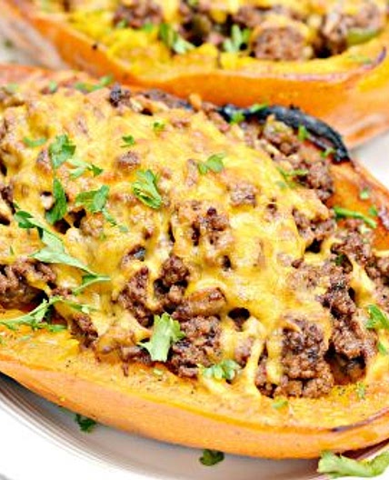 Spaghetti Squash Taco Boats