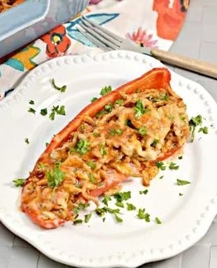 Keto Enchilada Stuffed Peppers