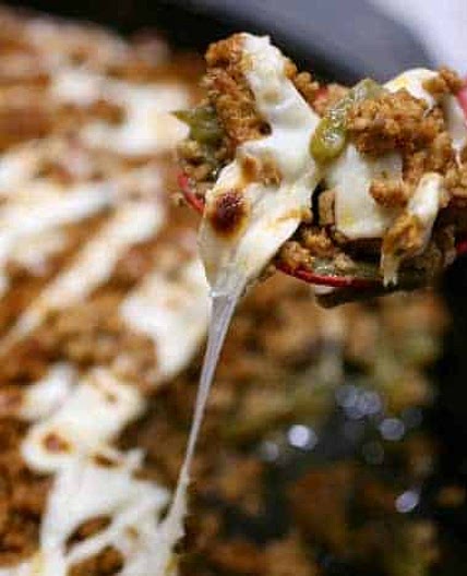 Keto Green Bean Skillet Pizza
