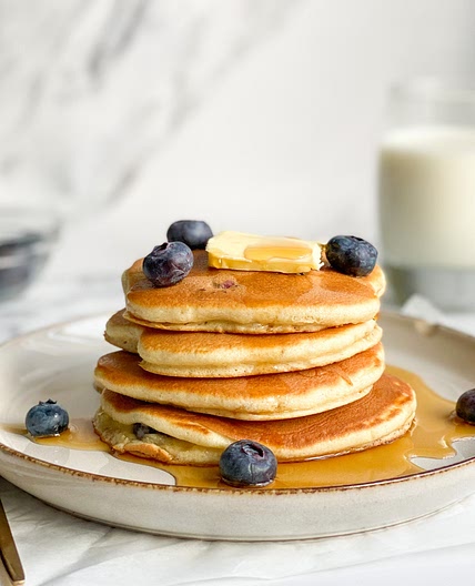 Low calorie blueberry pancakes