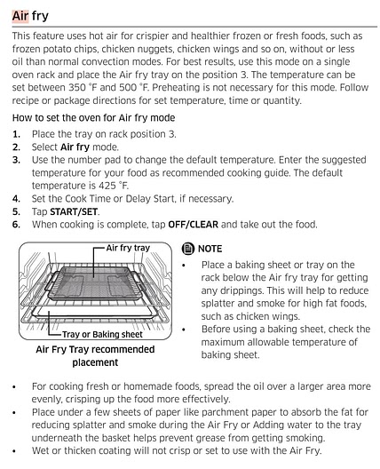 Air fryer cooking guide
