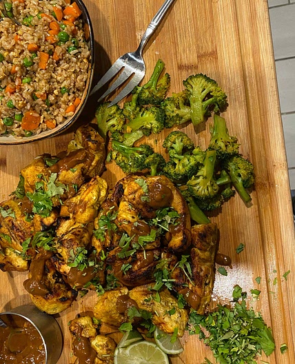 Chicken Satay with Peanut Sauce