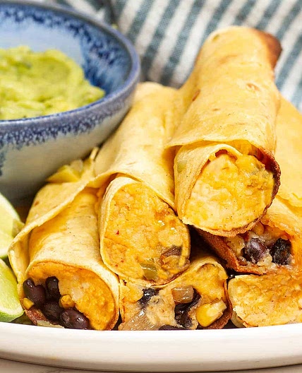 Easy Vegan Baked Taquitos