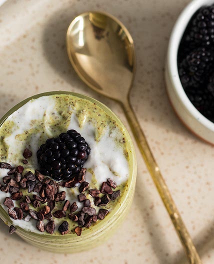 Pistachio Chia Pudding (blended)