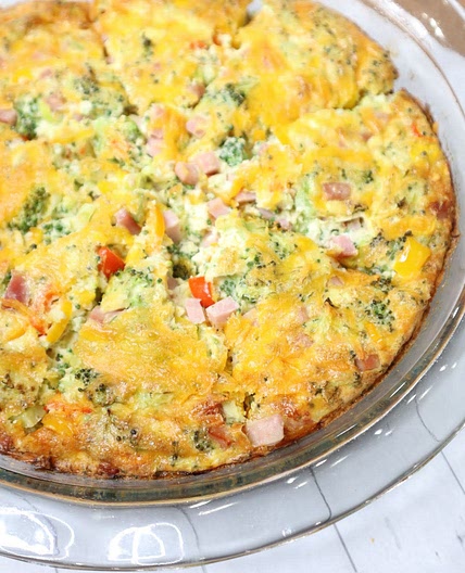 Low Carb Ham & Cheese Quiche