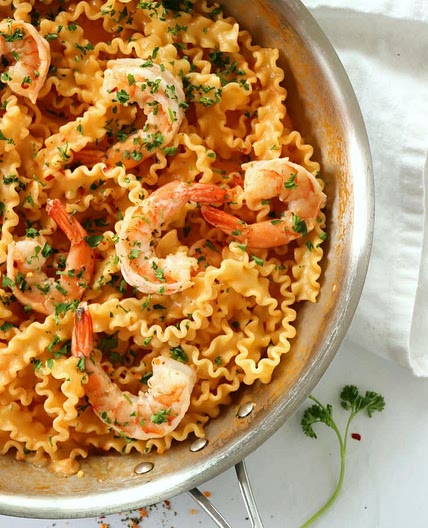 Shrimp Mafaldine Pasta