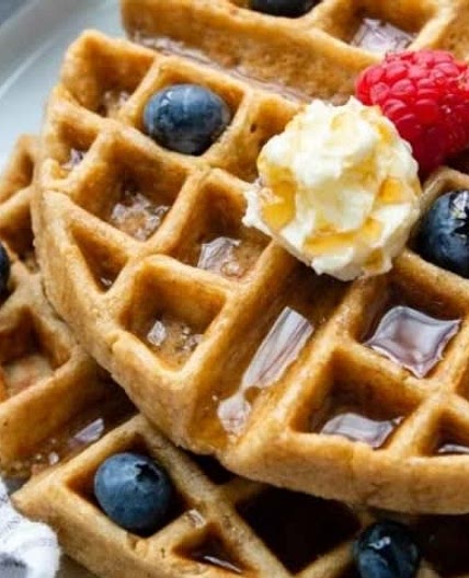 Fluffy, Crispy Oat Flour Waffles (Gluten-Free)