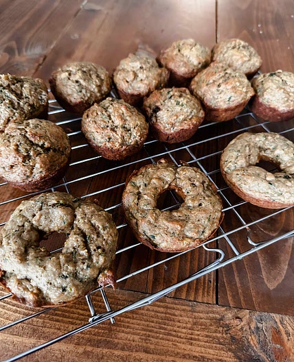 Zucchini banana muffins