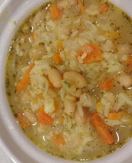 White Bean, Rice and Dill Soup