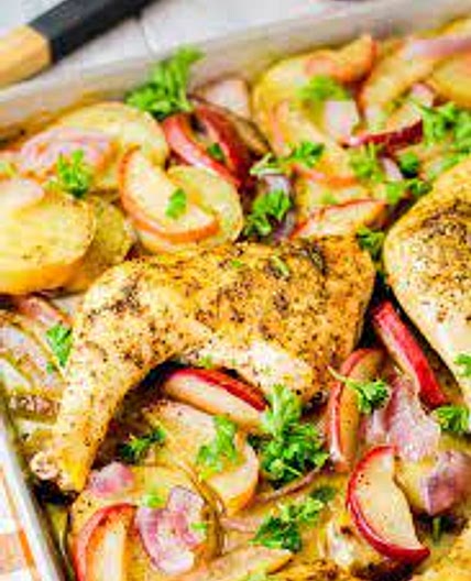 Chicken Apple Potato Bake